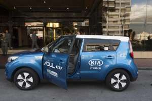 La empresa KIA mostr&oacute; un modelo el&eacute;ctrico Soul Ev que ser&iacute;a comercializado en el pa&iacute;s. Foto: John Guevara / EL TEL&Eacute;GRAFO