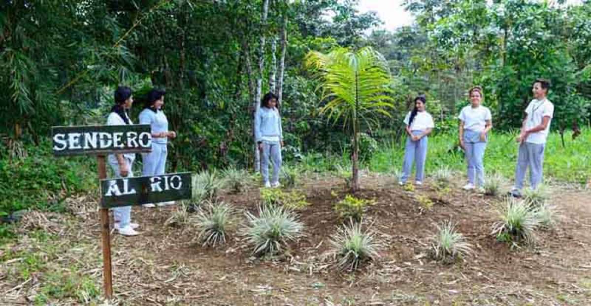 Los estudiantes de Celica aprenden la importancia de cuidar la naturaleza a trav&eacute;s de proyectos como la reforestaci&oacute;n de la ribera del r&iacute;o P&iacute;tzara.