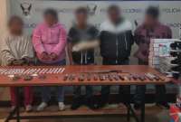 Cinco personas serán procesadas por narcotráfico, tras un operativo al sur de Quito. 