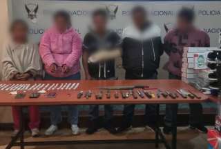 Cinco personas serán procesadas por narcotráfico, tras un operativo al sur de Quito. 