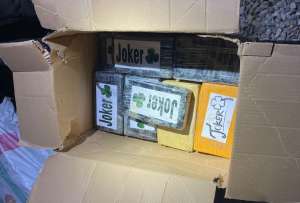 La sustancia fue encontrada camuflada en cajas de cartón. 