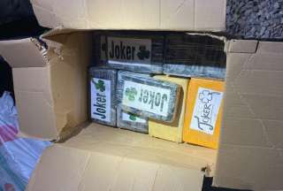 La sustancia fue encontrada camuflada en cajas de cartón. 