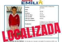 La Alerta Emilia se activó para ubicar a Génesis Andrango.