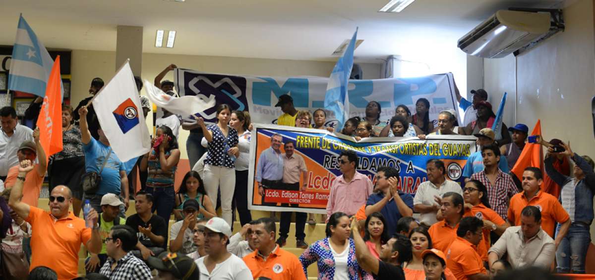 Durante las inscripciones de los candidatos en Guayas se observ&oacute; una serie de herramientas propagandistas a favor de los aspirantes a cada dignidad.