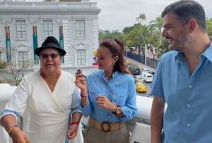 Lourdes Tibán estuvo en la alcaldía de Guayaquil con Aquiles Álvarez y Marcela Aguiñaga