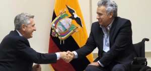 El presidente Len&iacute;n Moreno se reuni&oacute; con Filippo Grandi, alto comisionado de las Naciones Unidas para los Refugiados (Acnur).