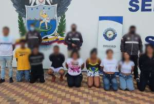 Nueve personas fueron detenidas en Tungurahua