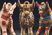 La muestra presenta una de las tres colecciones de toros de Pucará que se elaboraron con la intención de que se expongan de manera simultánea en varios países del mundo.