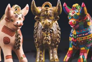 La muestra presenta una de las tres colecciones de toros de Pucará que se elaboraron con la intención de que se expongan de manera simultánea en varios países del mundo.