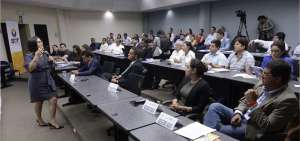 Autoridades electas durante la capacitaci&oacute;n de temas de competencias en la Escuela Superior Polit&eacute;cnica del Litoral, en la ciudad de Guayaquil.