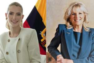 La Primera Dama de Ecuador viajará hoy a los Estados Unidos. 