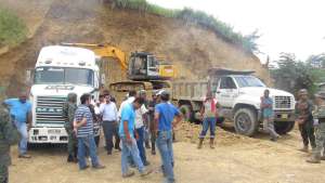 La medida se pretend&iacute;a ejecutar el jueves de esta semana porque el Municipio estaba extrayendo material p&eacute;treo de una mina en el sector de Palestina, sin los permisos respectivos.