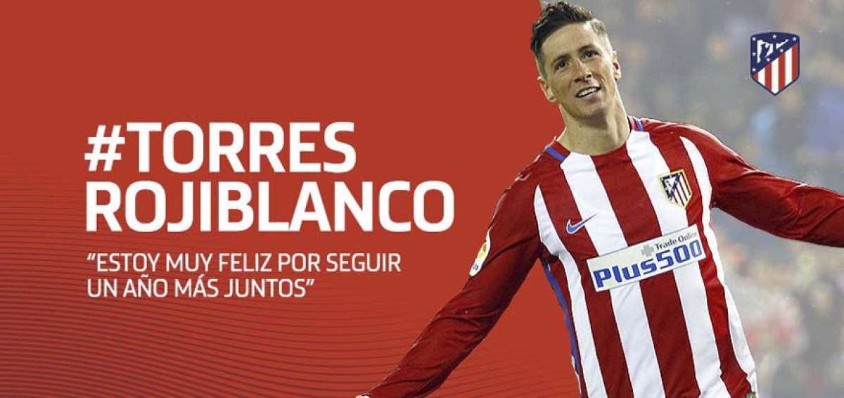 Fernando Torres renueva una temporada con el Atl&eacute;tico de Madrid