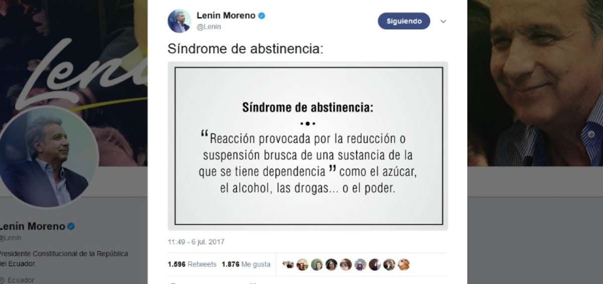 Len&iacute;n Moreno tuitea sobre la "abstinencia de poder"; Correa cita a Eloy Alfaro