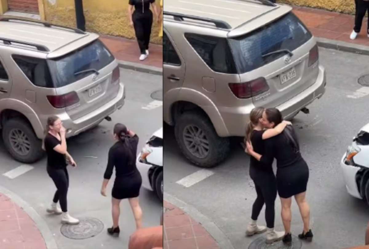 Dos conductoras protagonizaron un accidente en el centro histórico de Loja, pero su reacción sorprendió a todos: en lugar de discutir, se abrazaron.