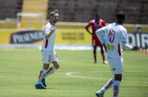 Juan Pablo Caffa anot&oacute; uno de los goles de Loja. Foto: Marco Salgado / El Tel&eacute;grafo. 