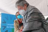 Guillermo Lasso, presidente de la República, en su visita a Chimborazo