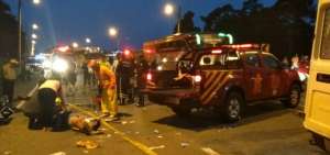 El accidente se produjo en el kil&oacute;metro 136 de la v&iacute;a Esmeraldas-Santo Domingo.