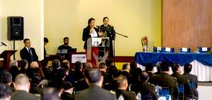 La ministra Mar&iacute;a Paula Romo ofreci&oacute; este martes 18 de febrero de 2020 una conferencia magistral en el Hotel Quito.