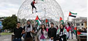 Colectivos sociales en Quito expresaron apoyo a Palestina