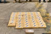 En una operación militar se incautaron 45 kilos de droga. 