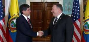 La visita del canciller ecuatoriano a Washington se desarrolla hasta el martes 27 de noviembre. 