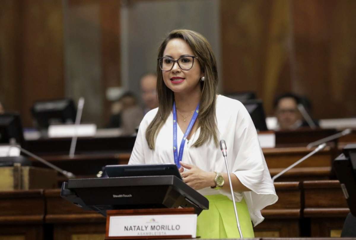 Nataly Murillo en una sesión de la Asamblea Nacional.