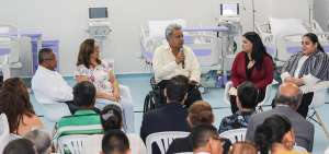 El presidente de la Rep&uacute;blica, Len&iacute;n Moreno, destac&oacute; la satisfacci&oacute;n de la ciudadan&iacute;a por la atenci&oacute;n que brinda actualmente la casa de salud.