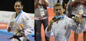 Estefan&iacute;a Garc&iacute;a y Len&iacute;n Preciado ganaron medallas de oro en los Panamericanos de Toronto.
