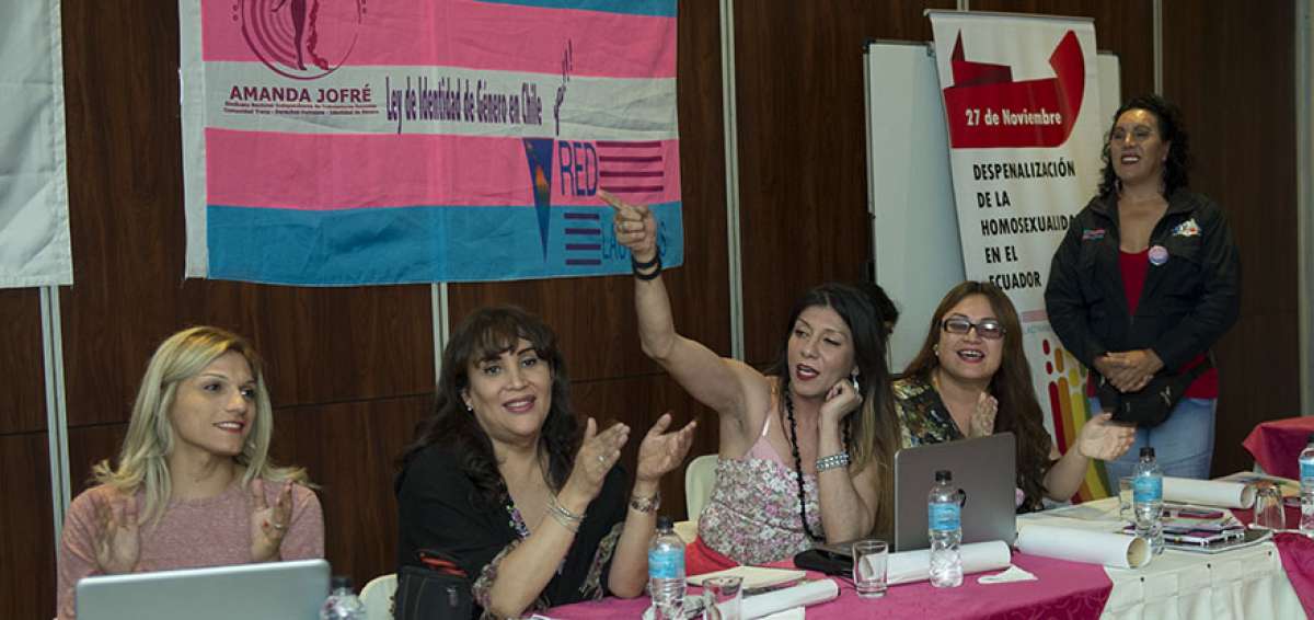 Representantes trans del Cono Sur y de la regi&oacute;n andina asistieron al taller que se cumple en Quito.  