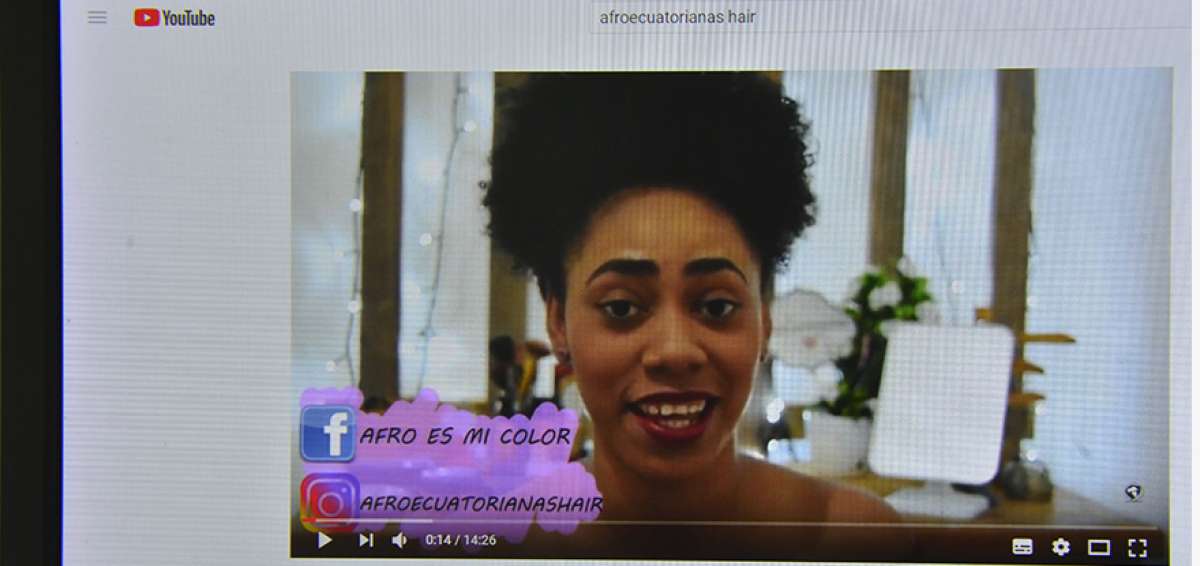 El canal de YouTube Afroecuatorianas Hair.