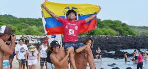 Jonathan Zambrano, oriundo de General Villamil, Playas, logr&oacute; el t&iacute;tulo del circuito de la Asociaci&oacute;n Latinoamericana de Surfistas Profesionales (ALAS) en La Bocana-El Tunco de El Salvador y la clasificaci&oacute;n a los Panamericanos Lima 2019.