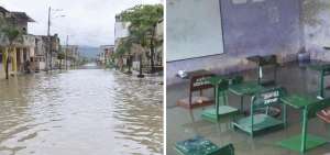 Ministerio suspendi&oacute; clases en varios cantones de Manab&iacute; por lluvias