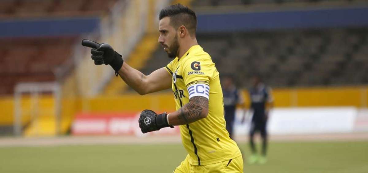 Portero Hern&aacute;n Gal&iacute;ndez festej&oacute; su primer gol en el torneo local