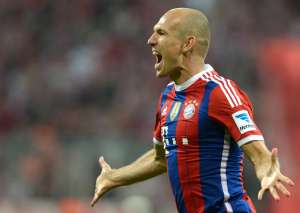Arjen Robben convirti&oacute; el segundo gol del actual campe&oacute;n de la Bundesliga. Foto: AFP