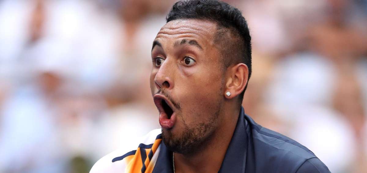 Nick Kyrgios qued&oacute; sin palabras luego de un punto que logr&oacute; Roger Federer en el tercer set. 