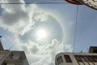 Un halo solar fue captado en Ambato y Buena Fe