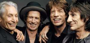 The Rolling Stones, de izquierda a derecha;  Charlie Watts, Keith Richards, Mick Jagger y Ron Wood.
