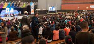 M&aacute;s de 3.000 personas, entre familiares y cuidadores de personas con discapacidad, se dieron cita en el &Aacute;gora de la Casa de la Cultura Ecuatoriana.