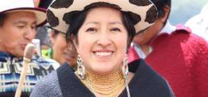 Nayra Chal&aacute;n Quishpe, vicepresidenta de la ECUARUNARI  