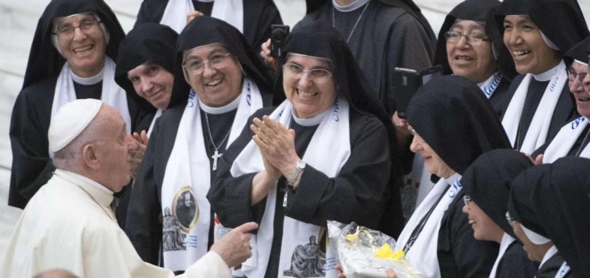 El papa Francisco preside la audiencia general semanal en el aula Pablo VI en la Ciudad del Vaticano.