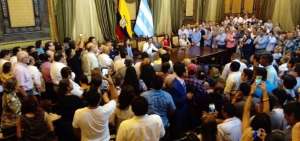 La cita se realiz&oacute; en el Sal&oacute;n de la Ciudad, en la Alcald&iacute;a.