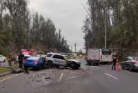 Choque múltiple en la avenida Simón Bolívar deja un muerto y varios heridos