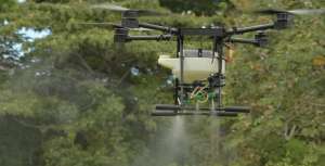 Los drones fueros mostrados en un operativo simulado en el Municipio de Tolima por parte del ministro de Defensa de Colombia, Luis Carlos Villegas. 