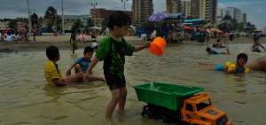 Manta fue una de las playas m&aacute;s visitadas durante el Carnaval.