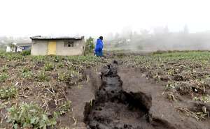 En Calhua Grande, los sembr&iacute;os de papa y quinua son los m&aacute;s afectados por el temporal. Foto: Roberto Ch&aacute;vez |  El Tel&eacute;grafo
