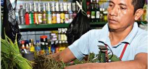 Los comerciantes alternan la  venta de plantas en su estado natural y en productos manufacturados, como jarabes, pastillas, champ&uacute;s y mentoles, que tambi&eacute;n son muy solicitados por  las personas que acuden al centro de abastos. 
