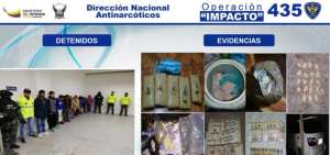 Im&aacute;genes de las personas detenidas y de las evidencias confiscadas. 