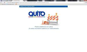 Problemas en p&aacute;gina web del Municipio no permiten consultar pago de prediales en Quito
