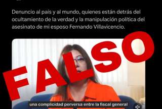 La Fiscalía señaló que el video de la Verónica Sarauz, viuda de Fernando Villavicencio contiene información falsa.
